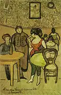 Brothel&nbsp;scene, sent and dedicated to&nbsp;Vincent&nbsp;van&nbsp;Gogh, 1888.