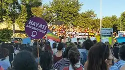 çekilmesi protesto edilirken, 5 Ağustos 2020, Kadıköy, İstanbul
