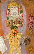 Self-portrait with church (1930)