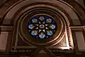 Central stained glass window