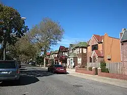 Row houses in fall