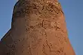 The northeastern tower of Tarut Castle, which is located next to the castle's eye, has cracked.