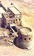 Top view of the tower of Darin Castle before its collapse.