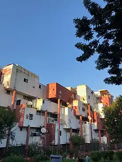 Vernacular modernism in GAMMA's Sidi Othmane Housing Development in Sidi Othmane, by André M. Studer&nbsp;[de] and Jean Hentsch (c. 1952).[66]