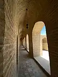 Inside one of the corridors on the second floor.