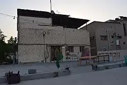 A view of the façade of the Matter Mosque located within Qatif Castle.