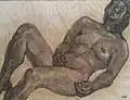 Dong-shin Bae 1982 Charcoal drawing 64.5x49.7&nbsp;cm