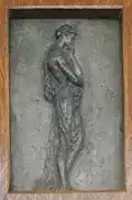 An Arcadian (1883) plaster bas relief, Pennsylvania Academy of the Fine Arts