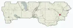 Location within Lacombe County