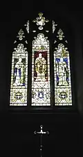 Stained glass window in the narthex