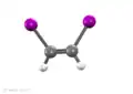 Skeletal formula of cis-1,2-difluoroethene