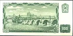 View of Prague with the Prague Castle and the Charles Bridge