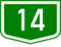 Main road 14 shield