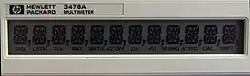 14-segment characters on the Hewlett-Packard HP3478A multimeter