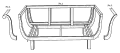 Grecian sofa with plain, swept and scroll ended swept arms from the 1827 supplement to the London Chair-Makers' and Carvers' Book of Prices