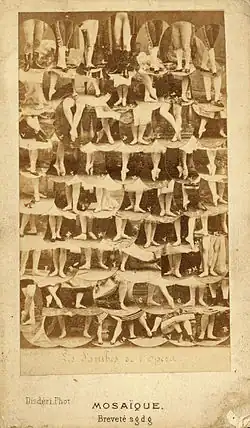 "Les Jambes de l'opera, Mosaïque Breveté s.d.g.d.", c. 1862. Los Angeles, Getty Center.