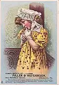 Trade card for Miller & Hutchinson, piano, organ and musical instrument dealers, 1891