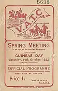 1922 VATC Caulfield Guineas front cover