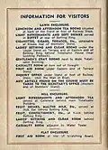 Back cover showing enclosure information for visitors