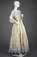 1977 embroidered taffeta evening ensemble