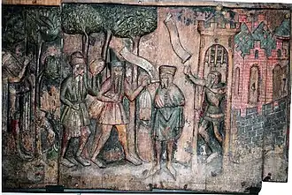 Right panel of the Riga traders' pew