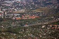 Aerial view with Französisch Buchholz (in north)