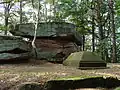 War memorial for the Palatinate Forest Club's Edenkoben branch at the summit of the Kalmit