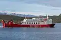 MV Evangelistas heading into the Kirke Narrows near Puerto Natales