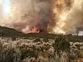 The Pine Gulch Fire on the evening of August 2