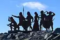Norse silhouette sculpture