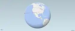 Risk corridor over Mexico and the United States