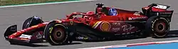 Leclerc driving the Ferrari SF-24 at the 2024 Spanish Grand Prix