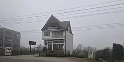 Foggy morning in the village