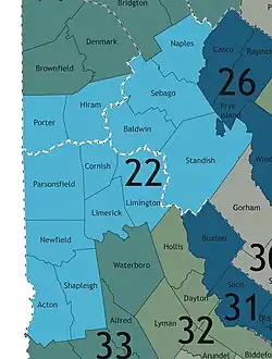 Map of Maine's 22nd State Senate district