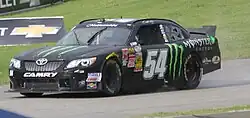 Black race car