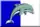 600px Blu e Bianco dolphin