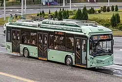 AKSM-32100D - low-floor third-generation trolley bus with batteries in Minsk
