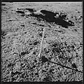 The double drive tube in the soil near Halo crater.