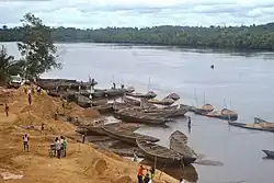 Sand quarry.