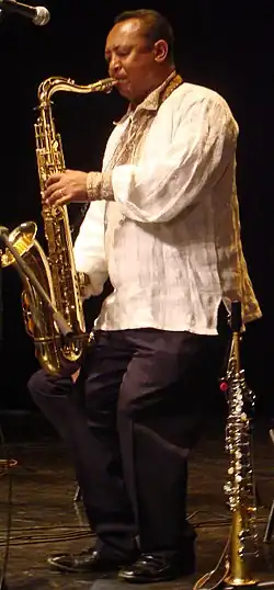 Abatte Barihun in a concert of Tezeta Ensemble, 2008