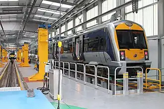 Inside the depot
