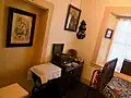 View of a bedroom inside the adobe.