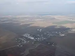 Countryside in eastern Perry Township, with Pemberton in the foreground