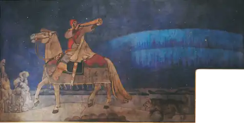 Kullervo Sets Off for War, 1901, large mural at Old Student House
