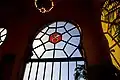 Detail of stained glass window