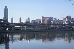 The Albany skyline. The Corning Tower is on the far left.