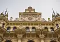 Facade of an Art Noveau building on Alberta street 13, Riga, Latvia