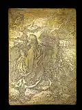 Christ on the Mount of Olives, 1515, the only surviving printing plate, iron, 22.7&nbsp;×&nbsp;16.1&nbsp;cm, Bamberg State Library