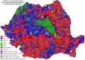 Detailed map depicting the winner party by territorial unit at the level of the Chamber of Deputies
