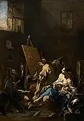 The painter's workshop. c. 1720. Real Academia de Bellas Artes de San Fernando. Madrid.